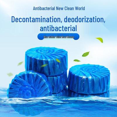 Blue Bubble Toilet Bowl Cleaner: Deodorizes, Freshens, and Removes Odors - Fragrant Household Essential.