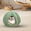 Pumpkin Shape Cat Bed Semi Enclosed Cat Cave House Winter Thickened Halloween Pet Hideaway For Kittens Puppy Pets Supplies
