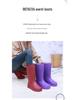 Botas de Neve Impermeáveis Femininas com Forro de Lã - À Prova de Frio, Antiderrapantes, Botas de Chuva de Inverno de EVA