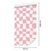 Wallpaper Casual Checkerboard Coral and White for Living Room and Bedroom 50x1000