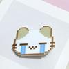 5Pcs Girl Hairpins Pixel Cat Funny Expression Design Non-Slip Clips Broken Hair Bangs Hair Pins Lightweight Hair Accessories