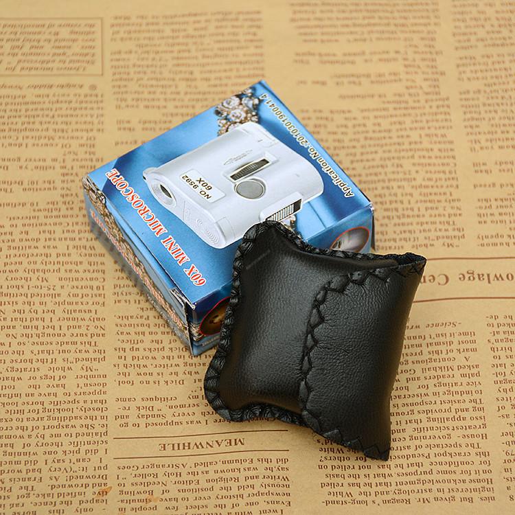 

60X Antique Jewelry Appraisal Pocket Mini Portable with Money Verification Led Light Microscope Magnifier 60x