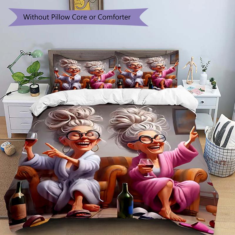 

3pcs Anime Cartoon Design Duvet Cover Set with One Quilt Cover and Two Pillowcases (No Core) - Festive Gift for Bedroom and Guest Room Decoration, Pol 135x200cm