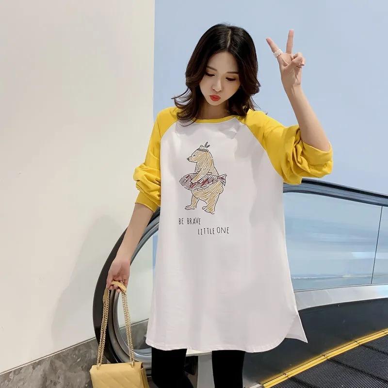 Maternity clothing autumn clothing fashion printed long-sleeved sweater women's clothing trendy hot mom new spring and autumn tops and shirts