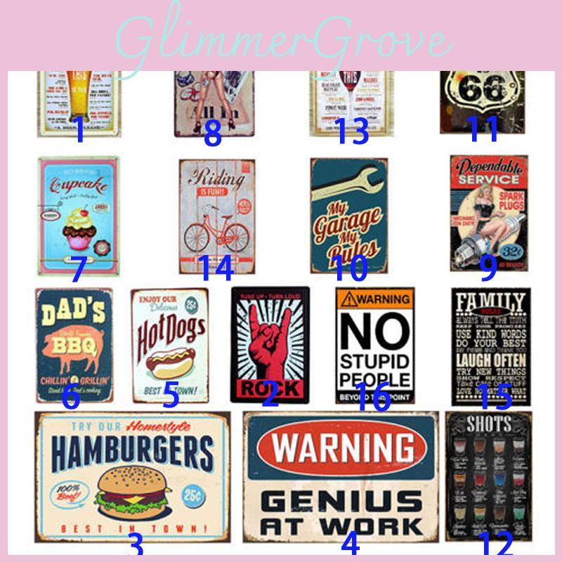 Retro Metalowy Szyld Blaszany Plakietka z Wintydżowym Urokiem do Dekoracji Ścian Baru i Kawiarni