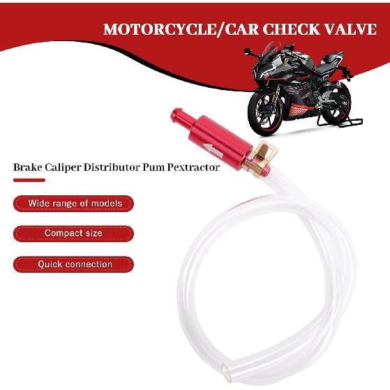 Brake Bleeder Hose, Brake Fluid Replacement Kit, One Way Check Valve Brake Fluid Bleeder Kit with Tube & Clamp, Hydraulic Brake Fluid Bleeder