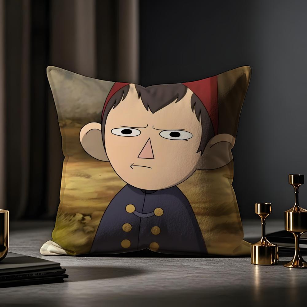 Povlak na polštář Over The Garden Wall Povlak na polštář proti roztočům Neviditelný zip Hedvábný krátký plyš Povlak na polštář na pohovku