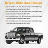 Driver Side Bottom and Top Lean Back Seat Covers Replacement Leather Black Compatible with Ford F250 F350 F450 F550 Lariat 2011 2012 2013 2014 2015