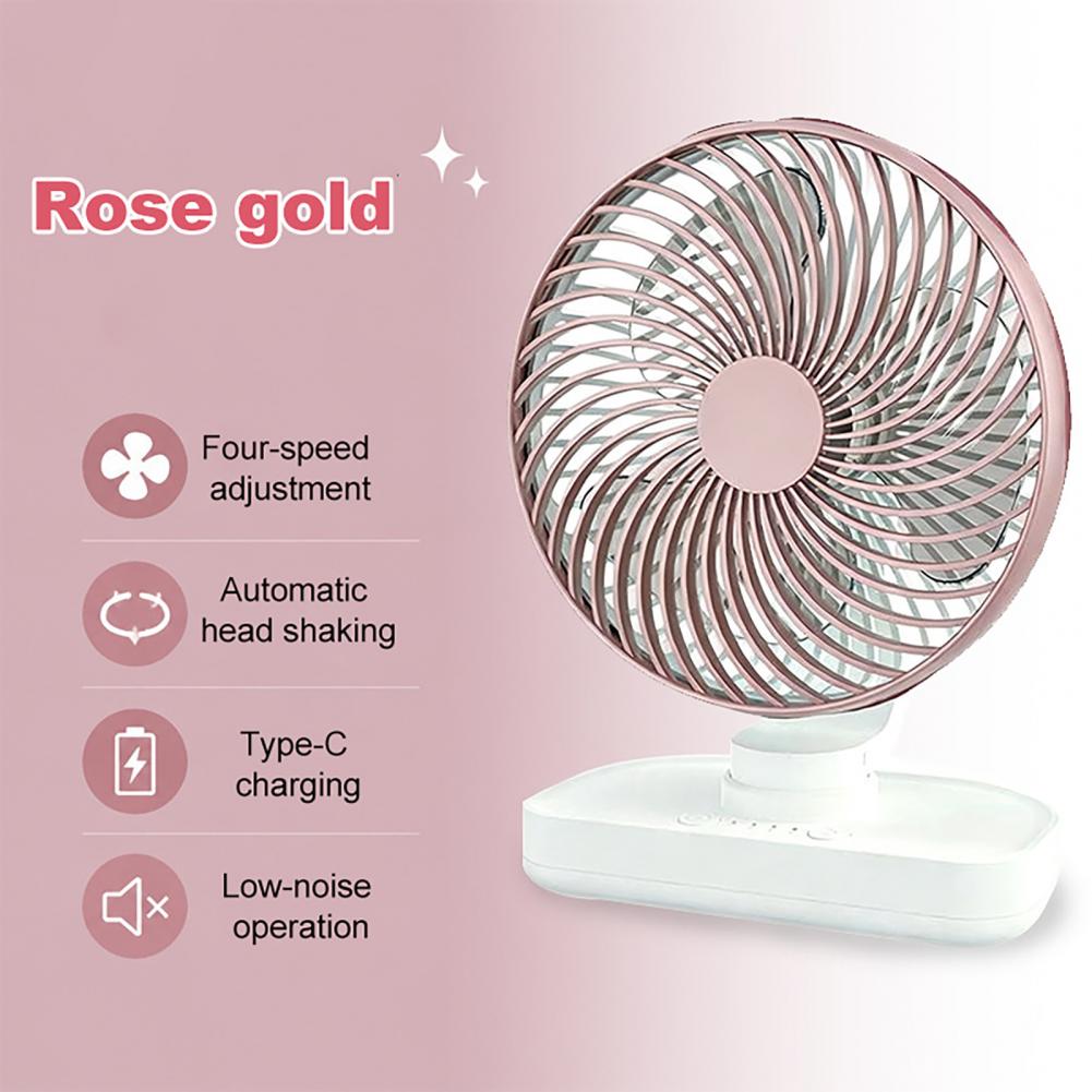 Portable Desk Fan, Small Air Circulating Fan, 3 Speed Quiet Cooling Fan Adjustable Tilt Head For Office Dorm And Kitchen