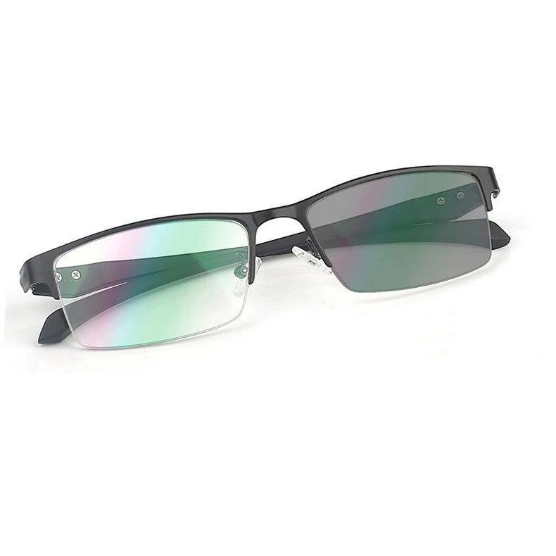 

Photochromic Half Framed Myopic Eyeglasses Men Business Outdoor Color Changing Glasses Blue Ray Blocking Eye Protection Eyeglasses 0