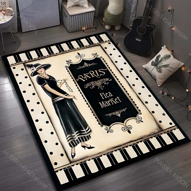 Sewing Machine Needle and Thread Paint Carpet for Living Room Bedroom Doormat Home Decor Sofa Table Area Rug Non-slip Floor Mat