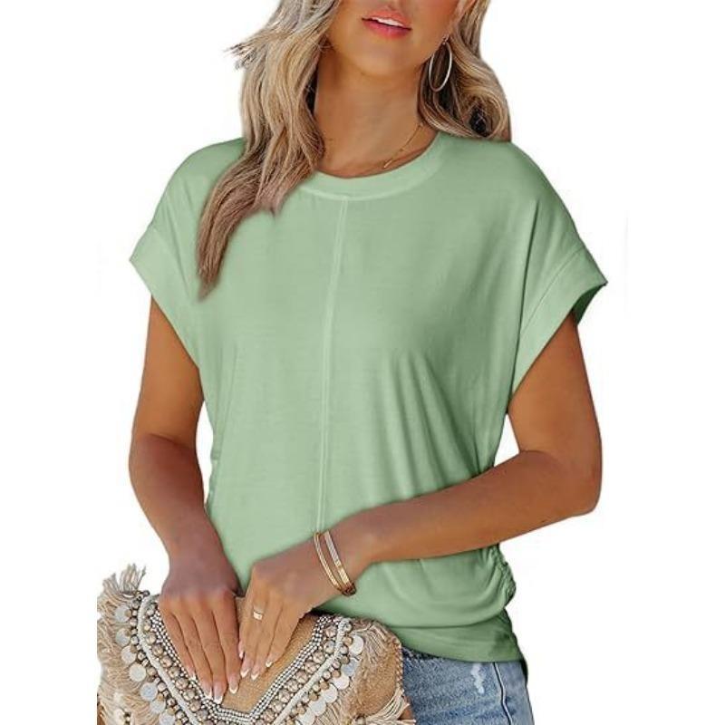 

Повседневная рубашка с коротким рукавом и круглым вырезом, завязывающаяся на талии XXL