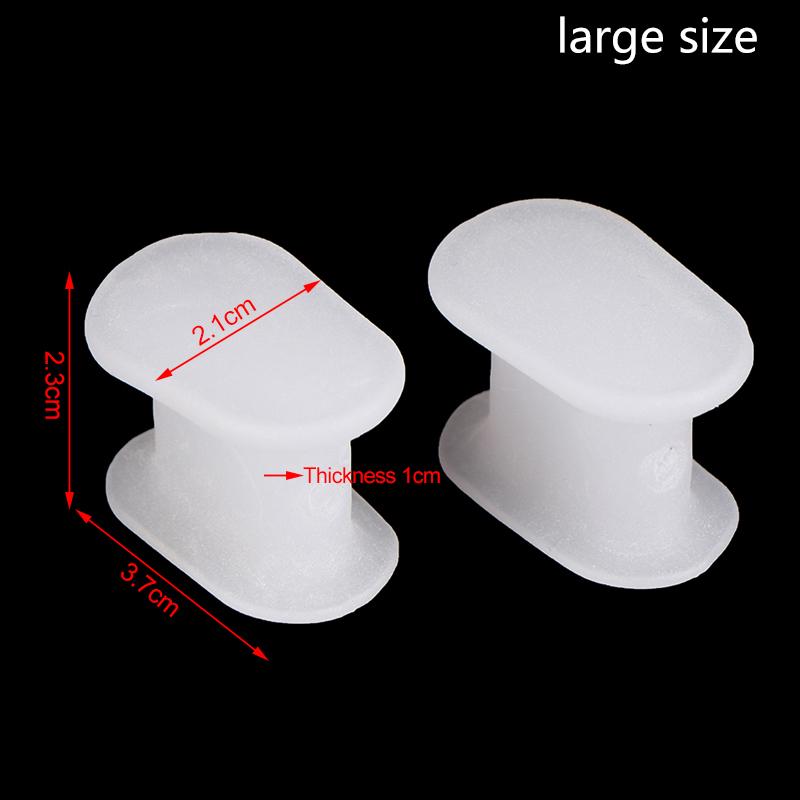 2 Stück I-förmiger weicher Silikon Zehentrenner Gel Zehenkorrektor Zehenrichter Fußpflege Zehenschutz Abstandshalter für bequemes Schuhwerk