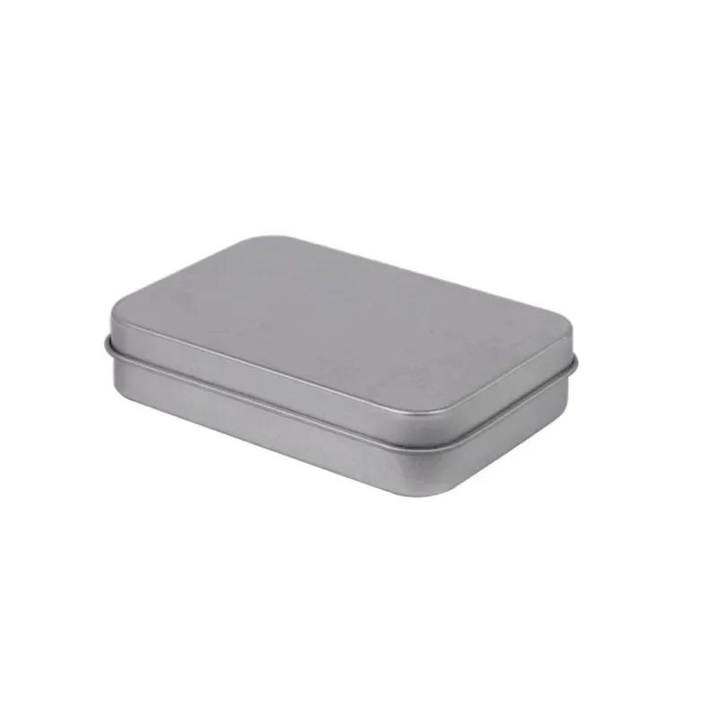 

1 шт. металлический оловянный серебристо-черный флип-ящик для хранения инструментов, денег, монет, конфет, ключей, визиток, ящик для хранения серебряный