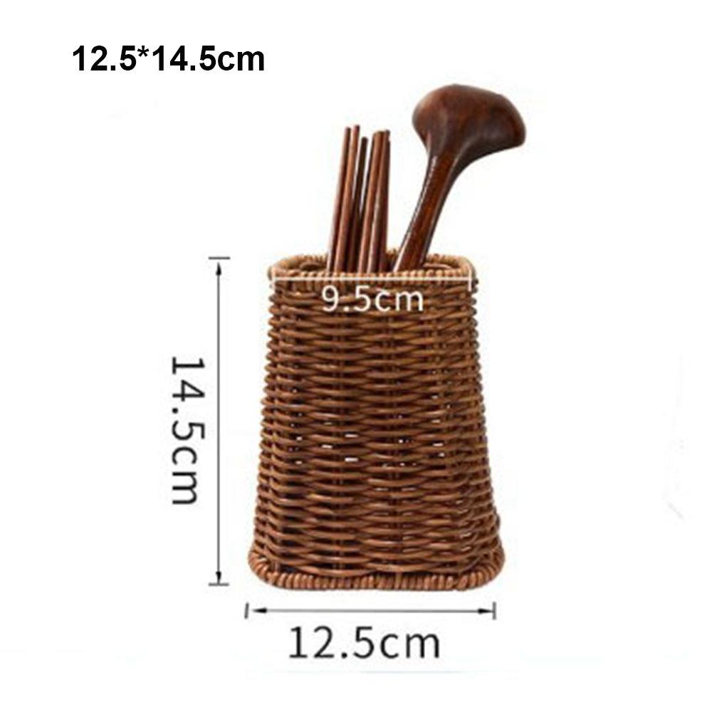 Household Rattan Wicker Woven Serving Baskets Rattan Basket  Restaurant Serving Tabletop Display