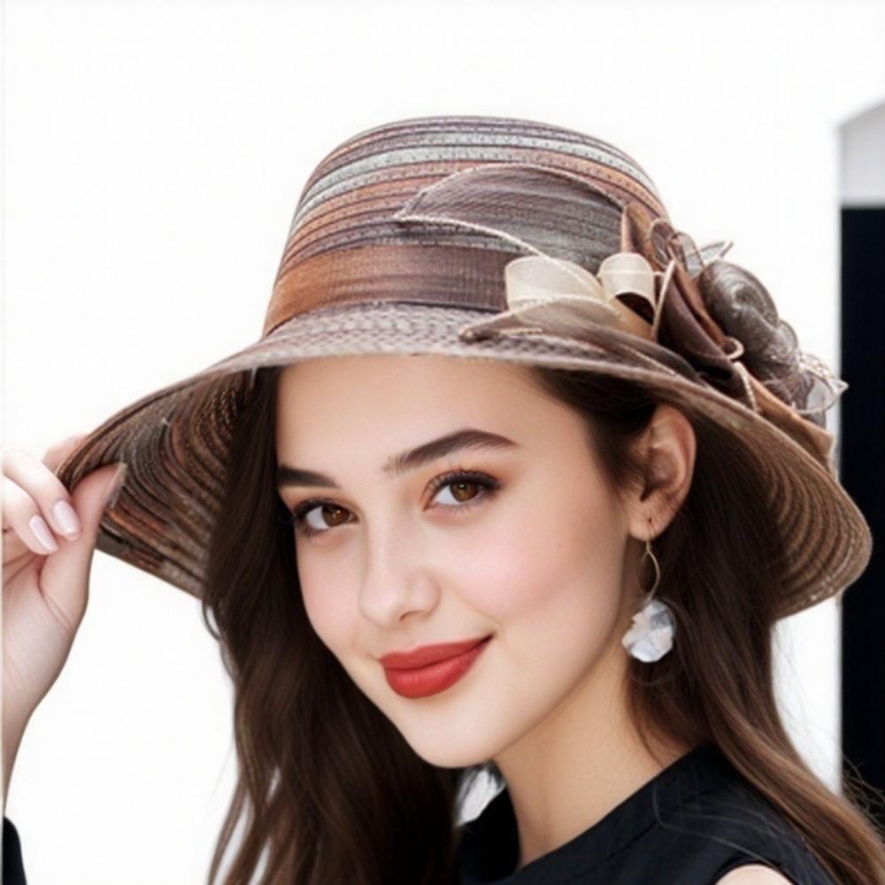 Lace Women Sun Hat Flower Sun Protection Hat Panama Hat Sunshade Fisherman Cap Lady