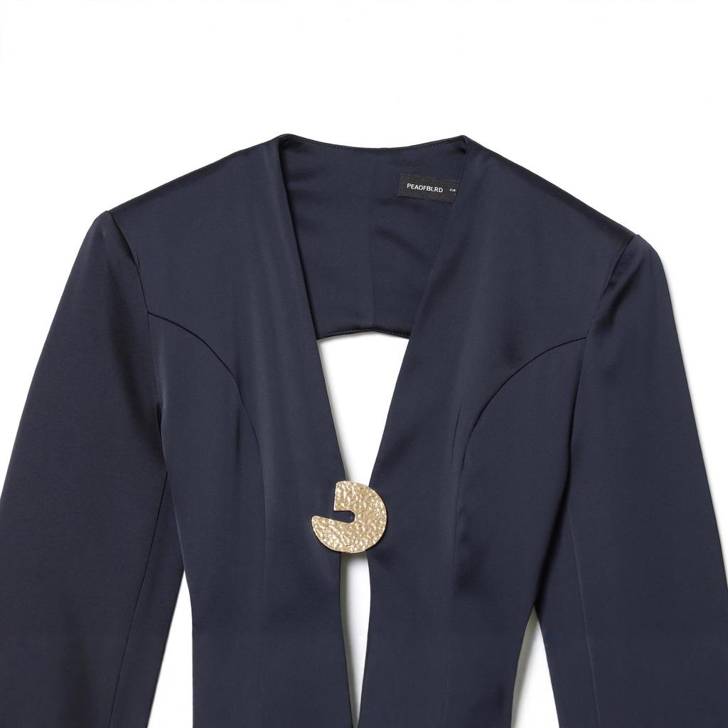 European and American Women's Fashion Casual Balloon Silhouette Mini Dress