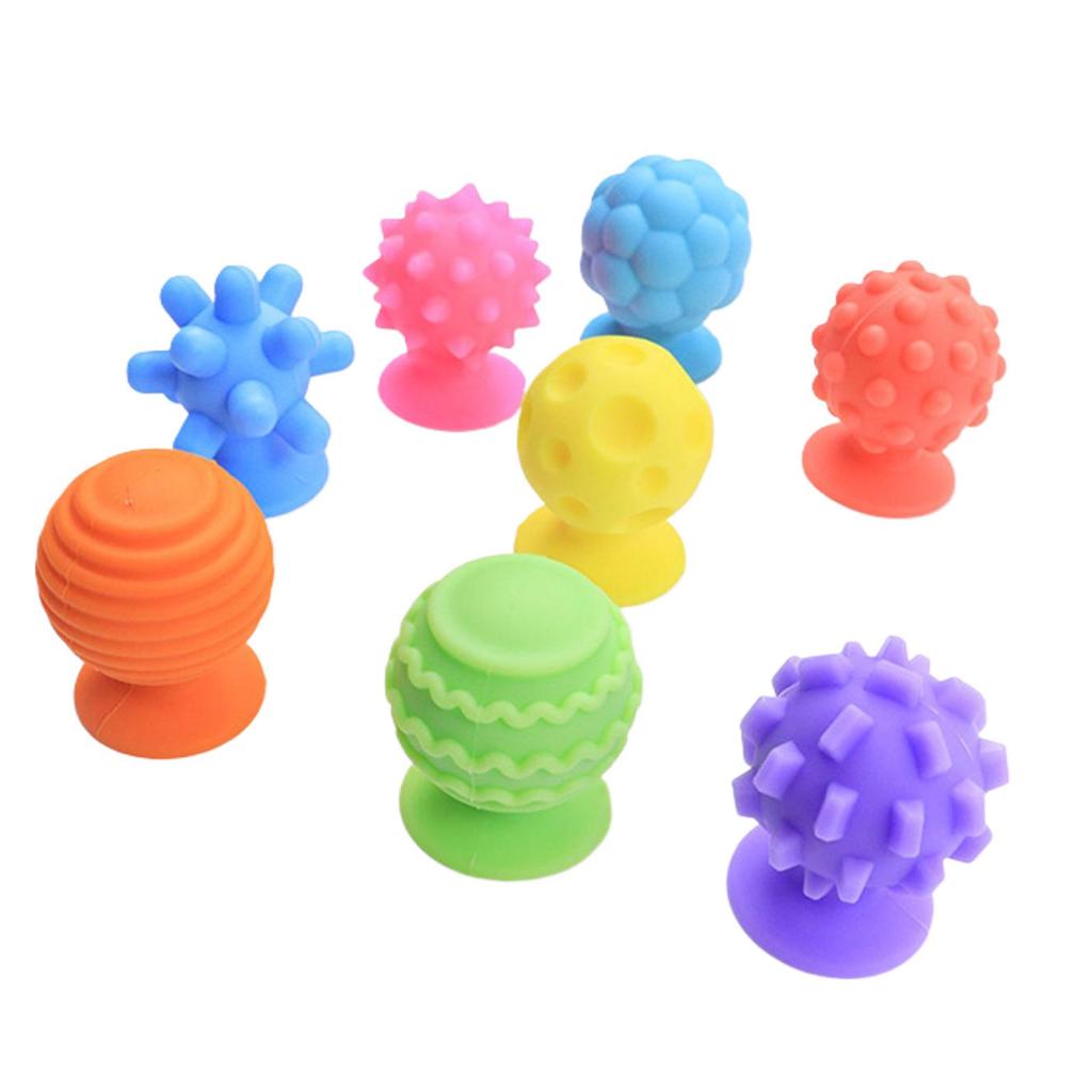 Pack Of 8 Textured Sensory Suction Cup Toy For Children Hand Release And Autisms Support Tools For School Stress Reduce
