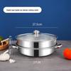 Stainless Steel Double-Layer 28cm Steamer Pot with Handles - Large Capacity for Soups & Hot Pots