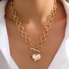 Meier Punk-inspired metal cross necklace with a trendy, edgy design. features a sweet and cool ot clasp chain