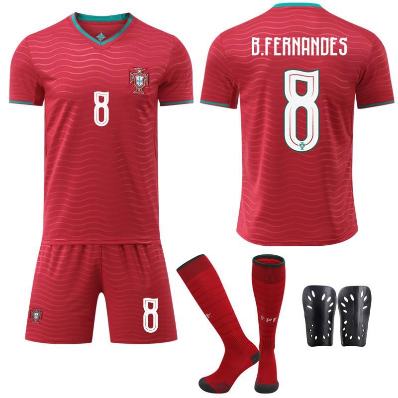 World Cup No. 7 C Ronaldo Jersey Set 8B Fee Sports Team Uniform Jota Football Portugal Home Court