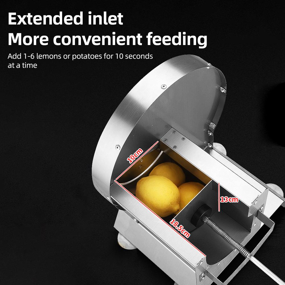 Commercial Manual Fruit Vegetable R, Stainless Steel Thickness 0.2-10mm with 8 Inch Blade Disc, for Slicing Potatoes Lemon Onion Cabba