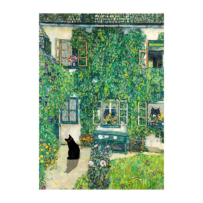 Van Gogh Black Cat Sunflowers Funny Art Matisse Monet Canvas Painting Posters And Prints Wall Pictures For Living Room Decor