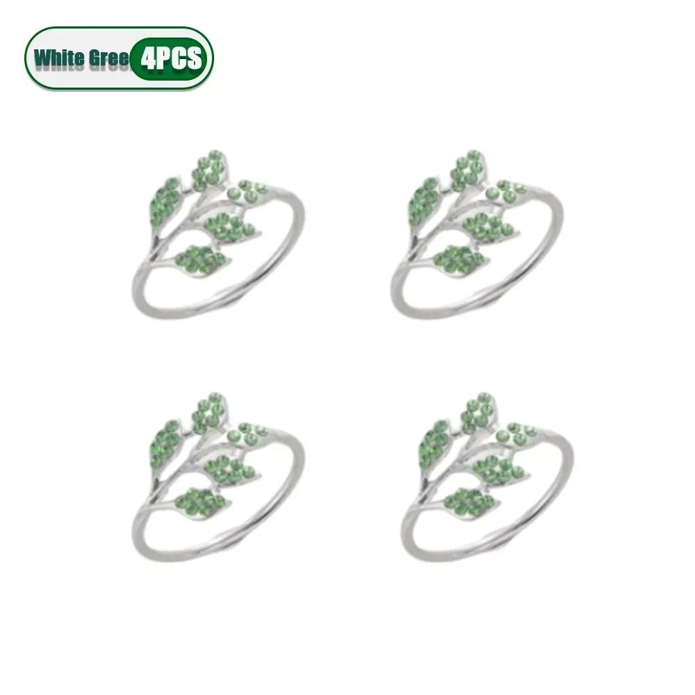 Green Leaf Napkin Rings Durable Metal Design Reusable and Easy To Clean Ideal for Weddings Parties and Holiday Celebrations