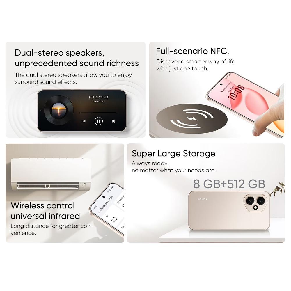 Honor 400 6.55" AMOLED Snapdragon 7 Gen 3 Cámara de 200MP OIS 5300mAh Carga Rápida de 100W IP66 Versión Europa Occidental