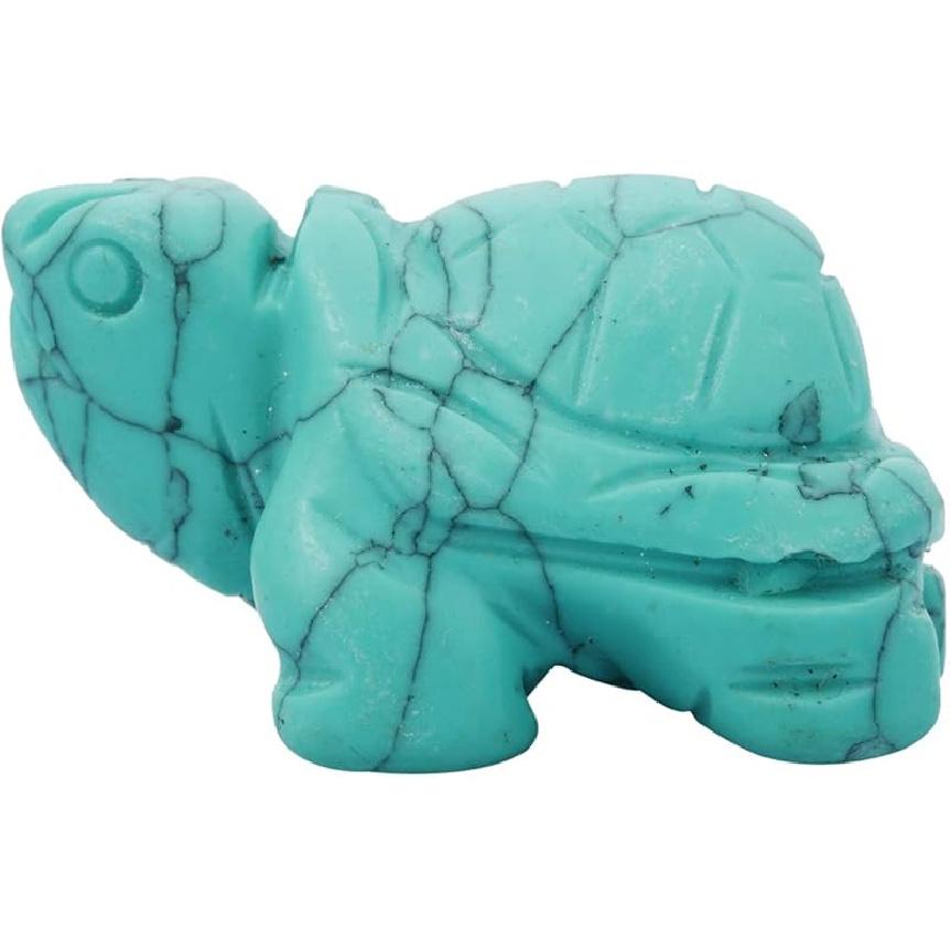 mookaitedecor Crystal Turtle Statue Sculpture Stone Healing Reiki Pocket Gemstone Figurines 1.5 Inch