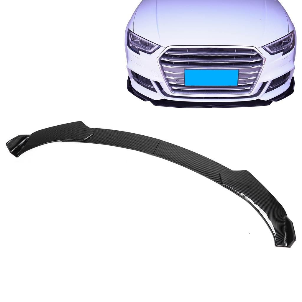 4PCS Front Bumper Lip Kit Spoiler Splitter Fourpart Form for Car Modification Front Bumper  (Glossy Black )