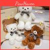 Adorable Brown And White Bow Tie Teddy Bear Plush Doll Perfect For Gifts And Promotions