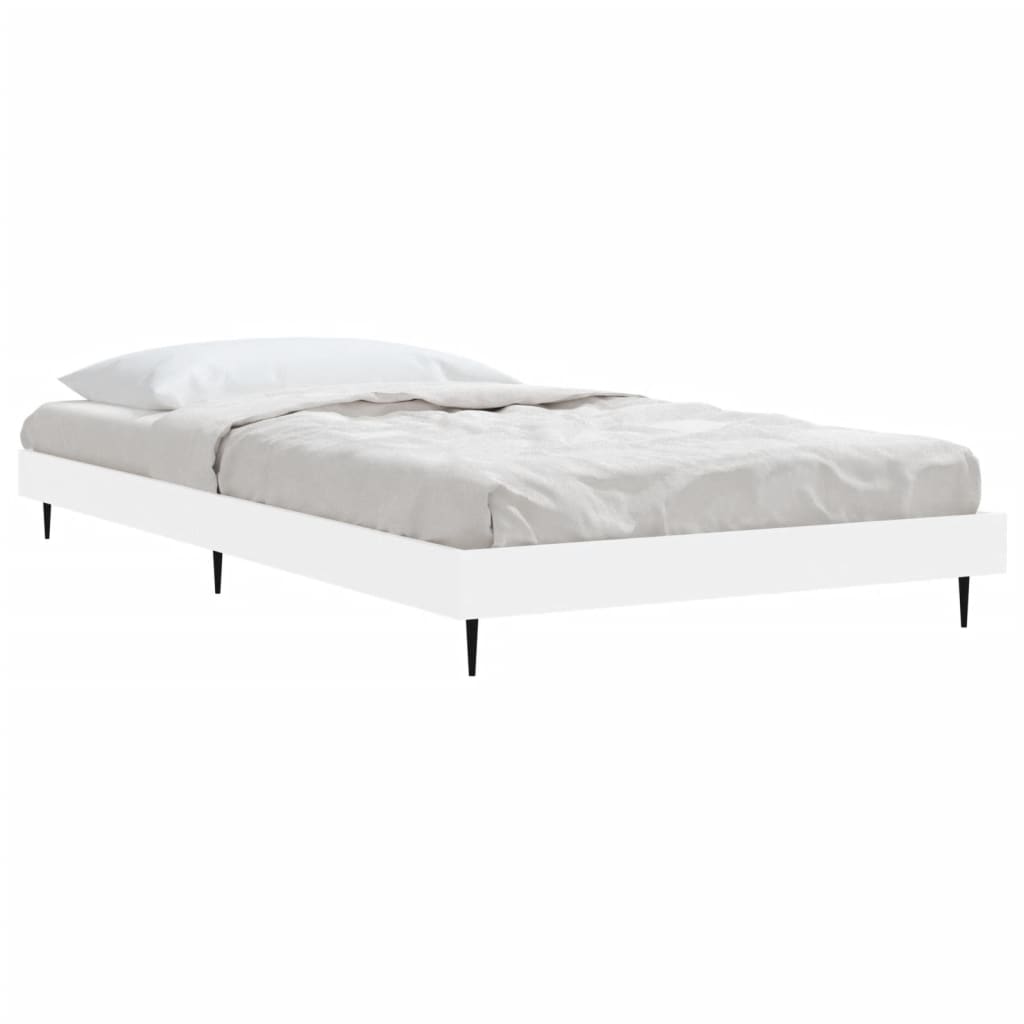 vidaXL Bettgestell Weiß 90x200 cm Holzwerkstoff