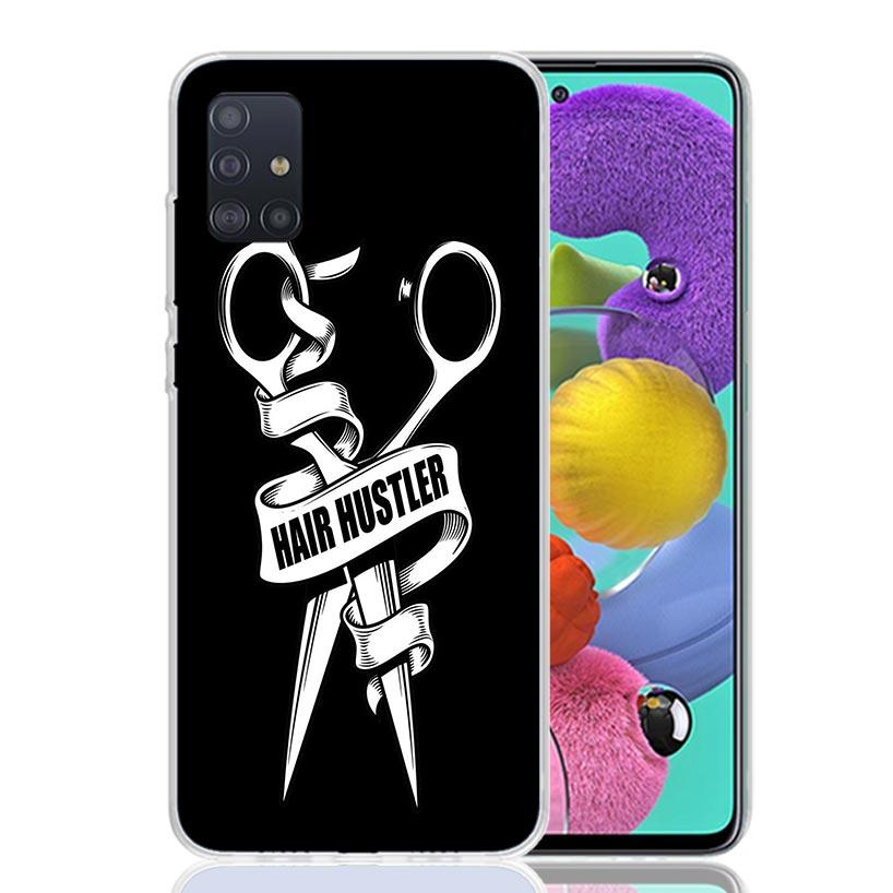 Hair Stylist Scissors Brush Phone Case For Samsung Galaxy A52 A42 A32 A22 A12 A51 A50S A40 A30S A20E A10S A41 A31 A21S A11 A72 A