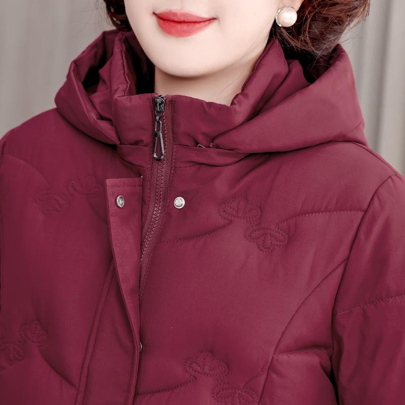 Mărimi Mari XL-5XL Jachete de Iarnă pentru Femei de Vârstă Mijlocie cu Glugă Elegante Largi Groase Călduroase Parka Scurtă Paltoane Femeiești