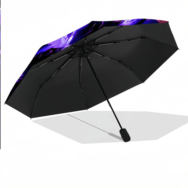 Portable Auto Folding Umbrella,Solo Leveling 8 Rib Waterproof Umbrella For Camping Commute