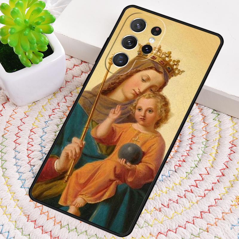 Virgin Maria print TPU Phone Case For Samsung Galaxy note 10 pro S26 S25 S24 S23 S22 Ultra Plus S21 FE S20 Shockproof Cover