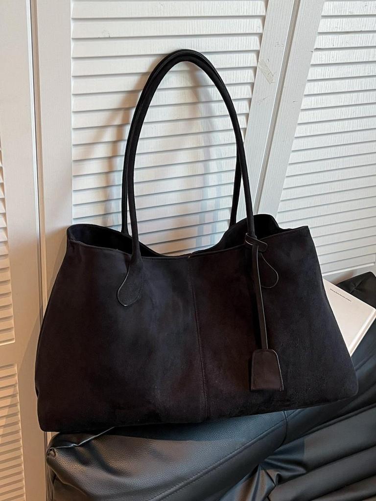 Myriad Velvet Large-Capacity Shoulder Bag - High-End Suede Vintage Tote