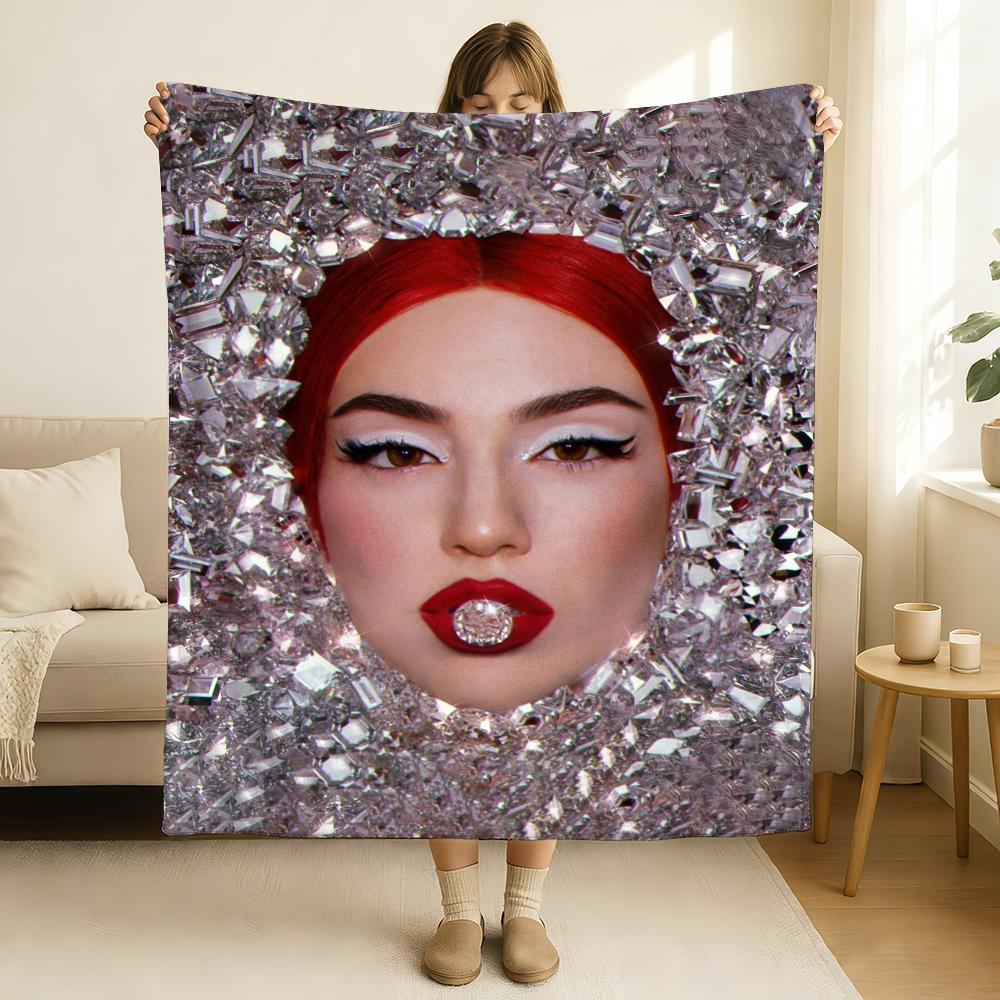 Singer Ava Max Don t Click Play Blanket Soft and Skin Friendly For Couch Bed Napping Bedspread All Seasons Comforter 75x90cm
