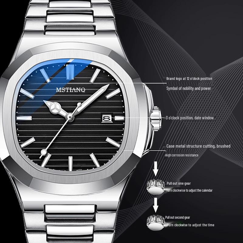 2025 Parrot Ultra-Thin Men's Quartz Spiral Watch - Fashionable and Trending Design