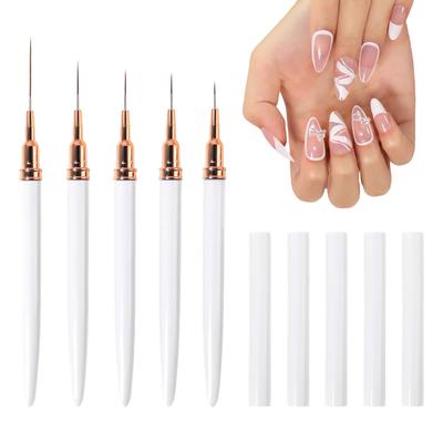 5PCS Nail Art Pen Brush Set Nail Painting Pen Nail Embossing Pen Nail Art Brush Design Tip Painting Drawing Carving Dotting Pen