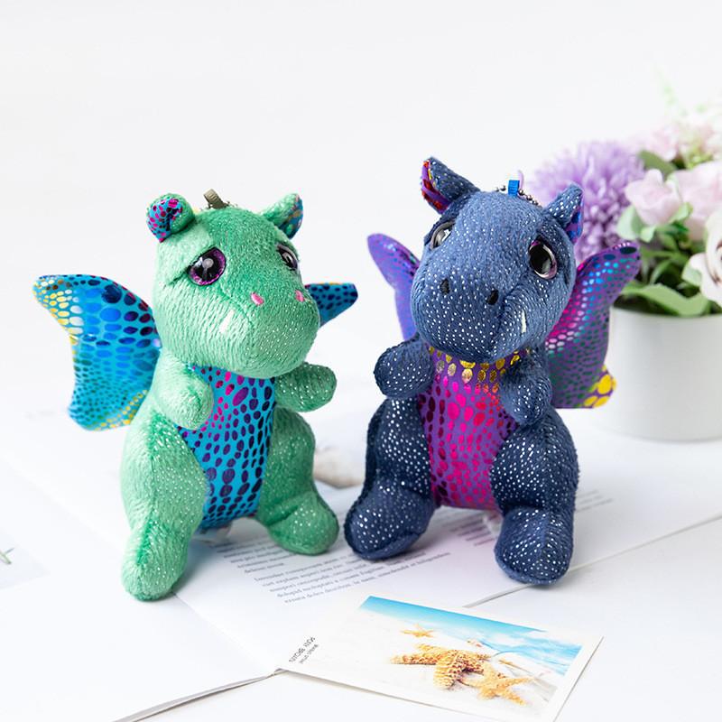 Adorable Plush Dinosaur Keychain Realistic Pterosaur Toy Gift With Bright Fabric