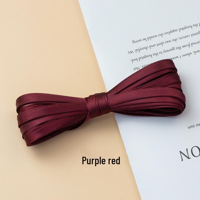 Hengmeihe Cheongsam 1cm Piping Trim: Four-Fold Non-Iron Imitation Silk Hemming Ribbon