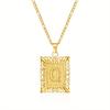 European and American style simple square 26 letter pendant necklace women's personality high-end design jewelry