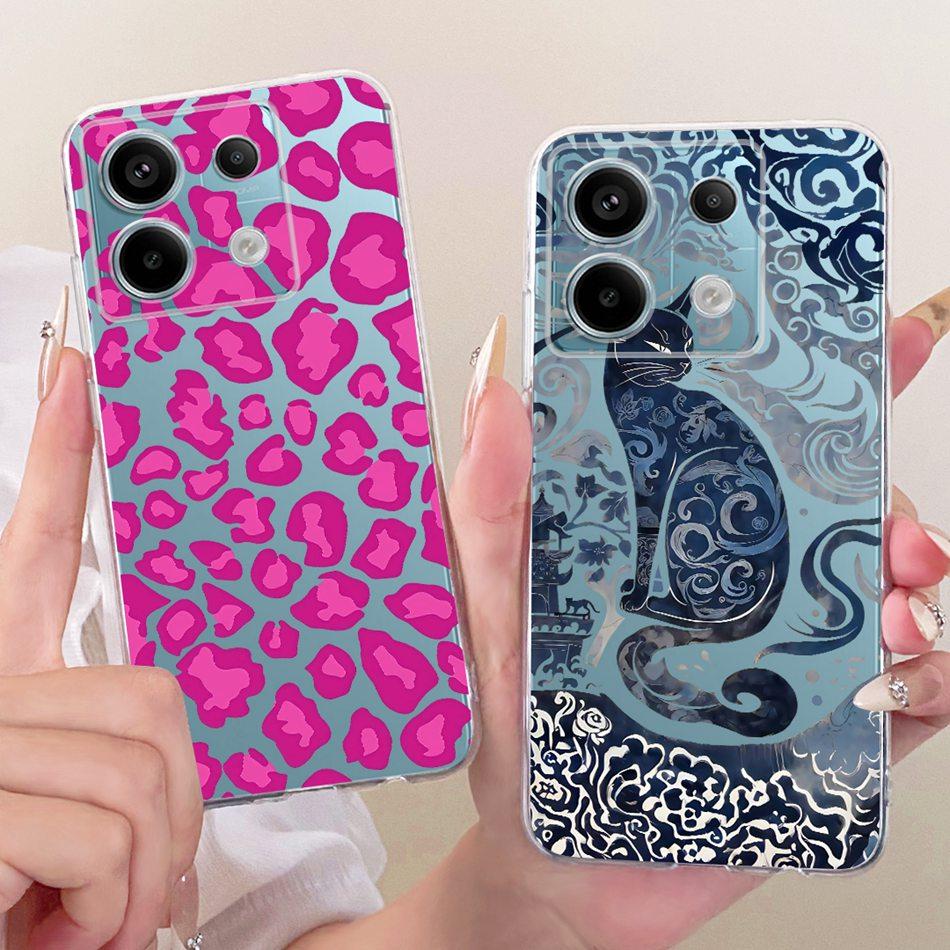 For Xiaomi Poco X6 Pro PocoX6 Cute Flower Butterfly Cat Painted Case For POCO X 6 X6Pro Soft Silicone TPU Phone Cases