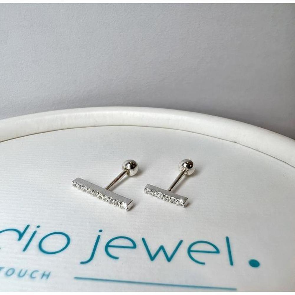 Silver 925 Stylish Cubic Stick Bar Piercing Size S (S8990832)