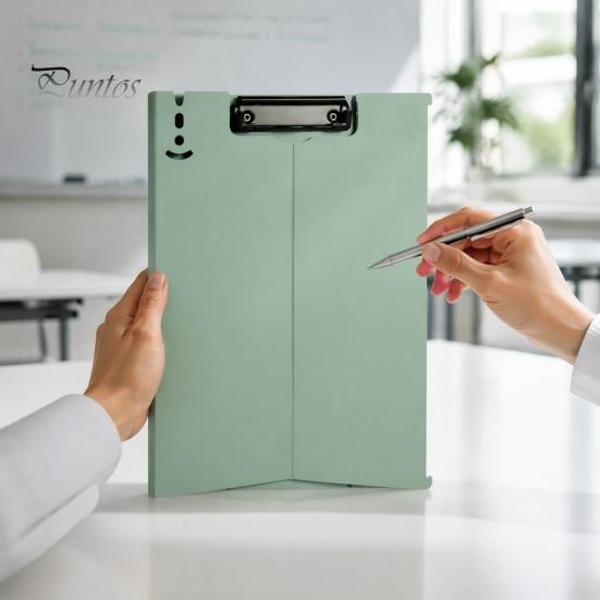 Hard Plastic Writing Pad for Students Folder Clipboard with Metal Clip, Multipurpose A4 File Vertical Stand Notes Folder, Lightweight Memo Document