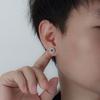 Earring for Men, Hip-hop Style, Roman Numeral Design, Unique Screw, Simple Buckle, Cool and Elegant Look.