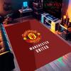 Tappeto Man Utd per Soggiorno Camera da Letto Casa Decorazione Divano, Tappetino Antiscivolo per Giochi Bambini