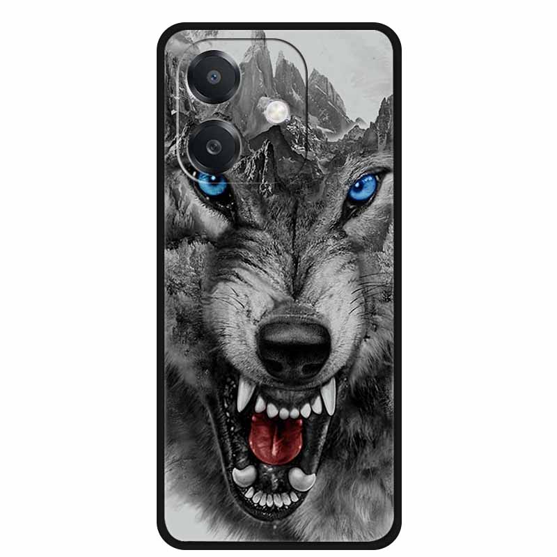 For OPPO A5 5G Case A5 Pro 4G 5G Silicone Wolf Lion TPU Soft Phone Case For OPPO A5 Pro 5G Back Cover Cartoon Shockproof Shell